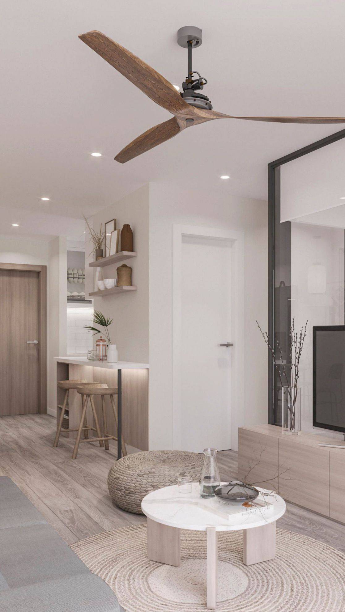 MỞ RỘNG KHÔNG GIAN SỐNG CÙNG PHONG CÁCH MINIMALIST CĂN HỘ CHUNG CƯ 2 PHÒNG NGỦ